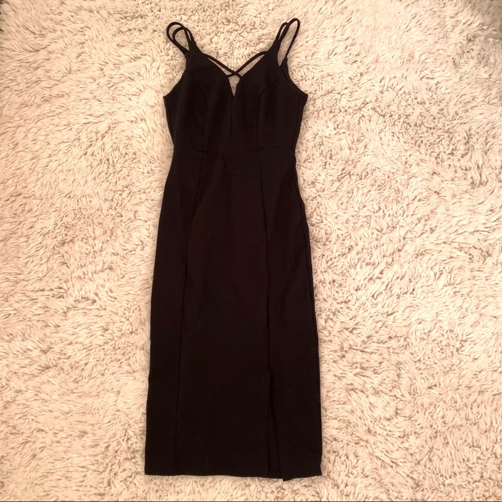 AQUA black cocktail dress